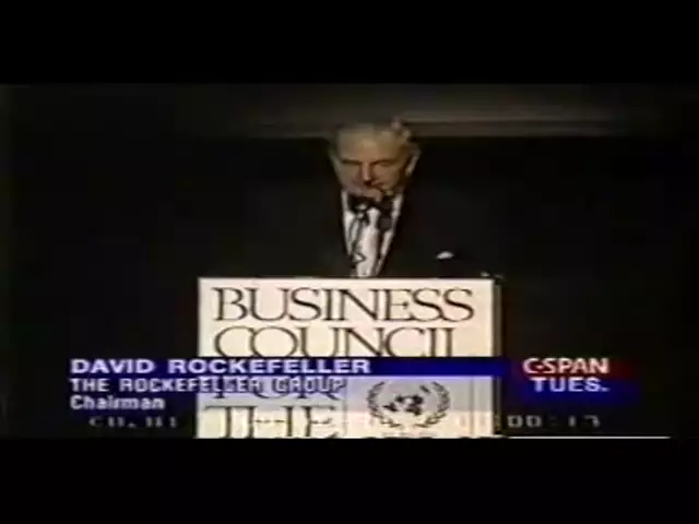David Rockefeller talks about over population and population control (תרגום אוטו')