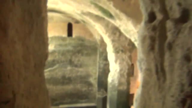 Ancient 9th Century Visigoth Church in Cave in France with two Pillars Yachin & Boas