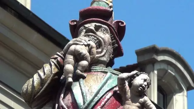 The Famous Swiss Statue of the Swiss Pedophile in Bern Switzerland