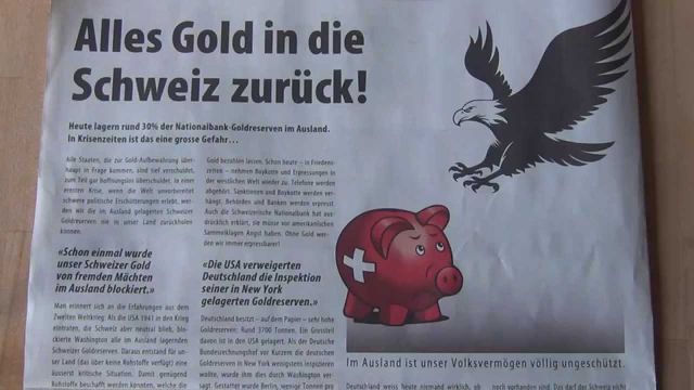 Swissy can`t find Nazi Gold anymore, so they Accuse the USA in Gold-Initiative.ch