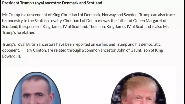 Pharaoh Trump Genealogy Blood Ties to Killary Global King Aristocracy Masters over US Slaves