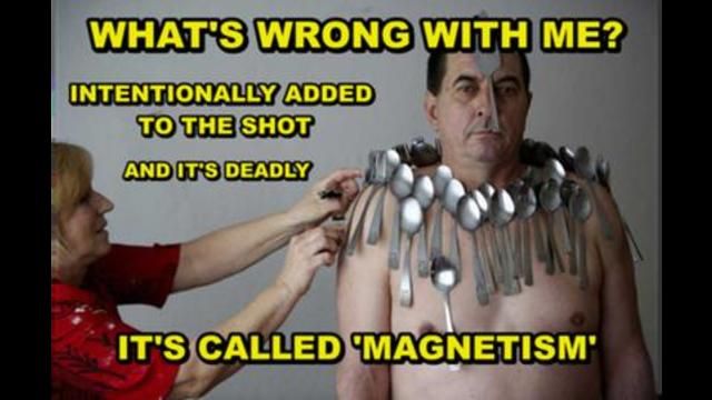MAGNETISM - INTENTIONALLY ADDED TO MRNA SHOT - WARNING LABEL: NOT FOR USE IN HUMANS