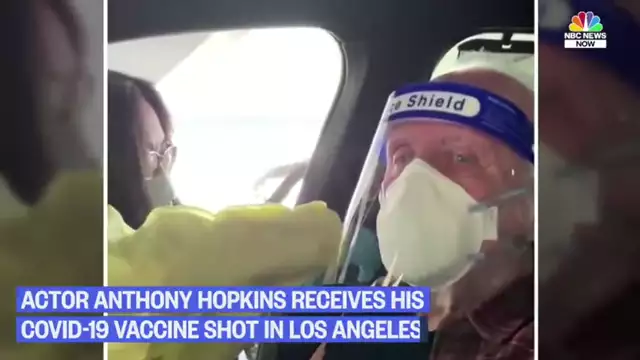 Anthony Hopkins Supposedly Has the Vaccine But Watch She Squirts the Vaccine Outside (19 april 2021)