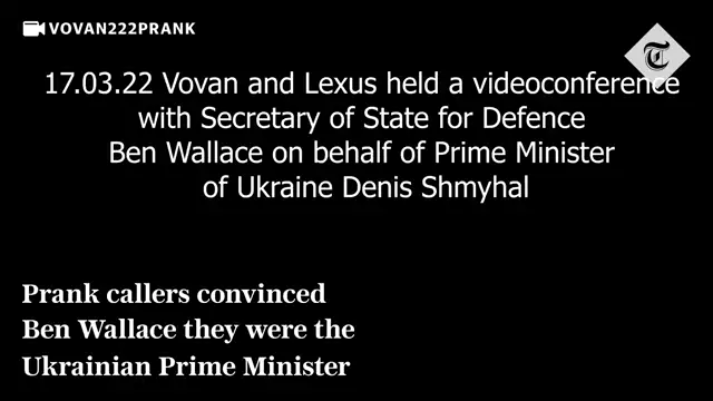 Britischer Verteidigungsminister wird Opfer eines Streiches: Vovan und Lexus behaupten, der ukrainischer Premierminister zu sein