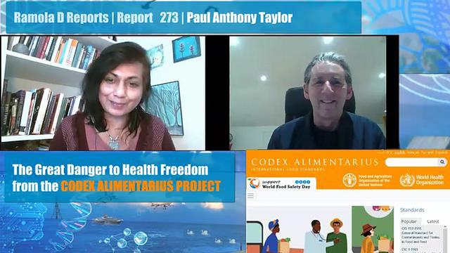 Report 273 - Paul Anthony Taylor on the danger to health freedom from the Codex Alimentarius Project