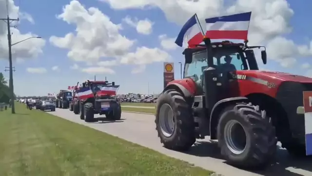 Massenproteste der Bauern in Kanada, aus denselben Gründen wie den Niederlanden
