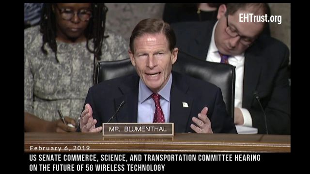US Senator Blumenthal Raises Concerns on 5G Wireless Technology Health Risks at Senate Hearing