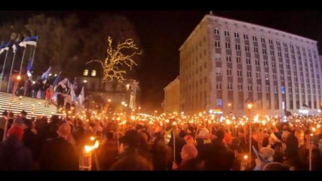 Patriot Torch March in Tallinn, Estonia 24.02.2020 צעדה לפידים