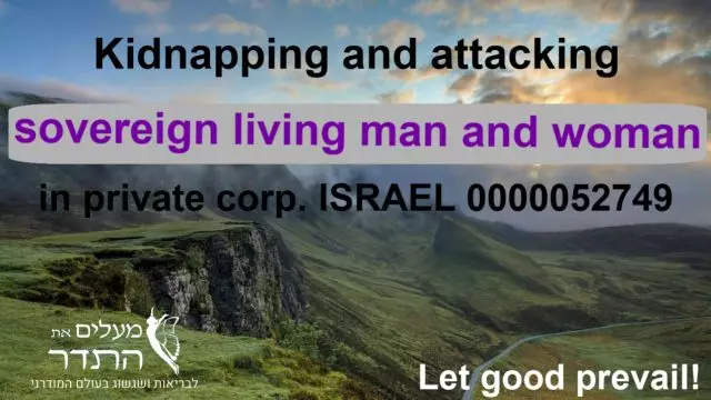 Kidnapping and attacking sovereign living man and woman in ISRAEL