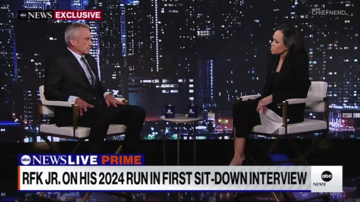ABC News Censors Robert F. Kennedy Jr During His Primetime Interview, Citing 'False Claims' About Vaccines  ''During our conversation Kennedy made false claims about ...