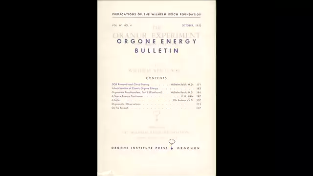 Wilhelm Reich and the Orgone Energy