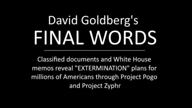 David Goldberg: Operation Track and Tag (and eliminate!)