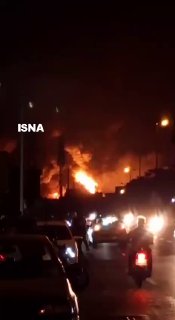 תיעוד נוסף של מתקן הדלק שהותקף בטהראן, שפורסם על ידי סוכנות הידיעות האיראנית ISN