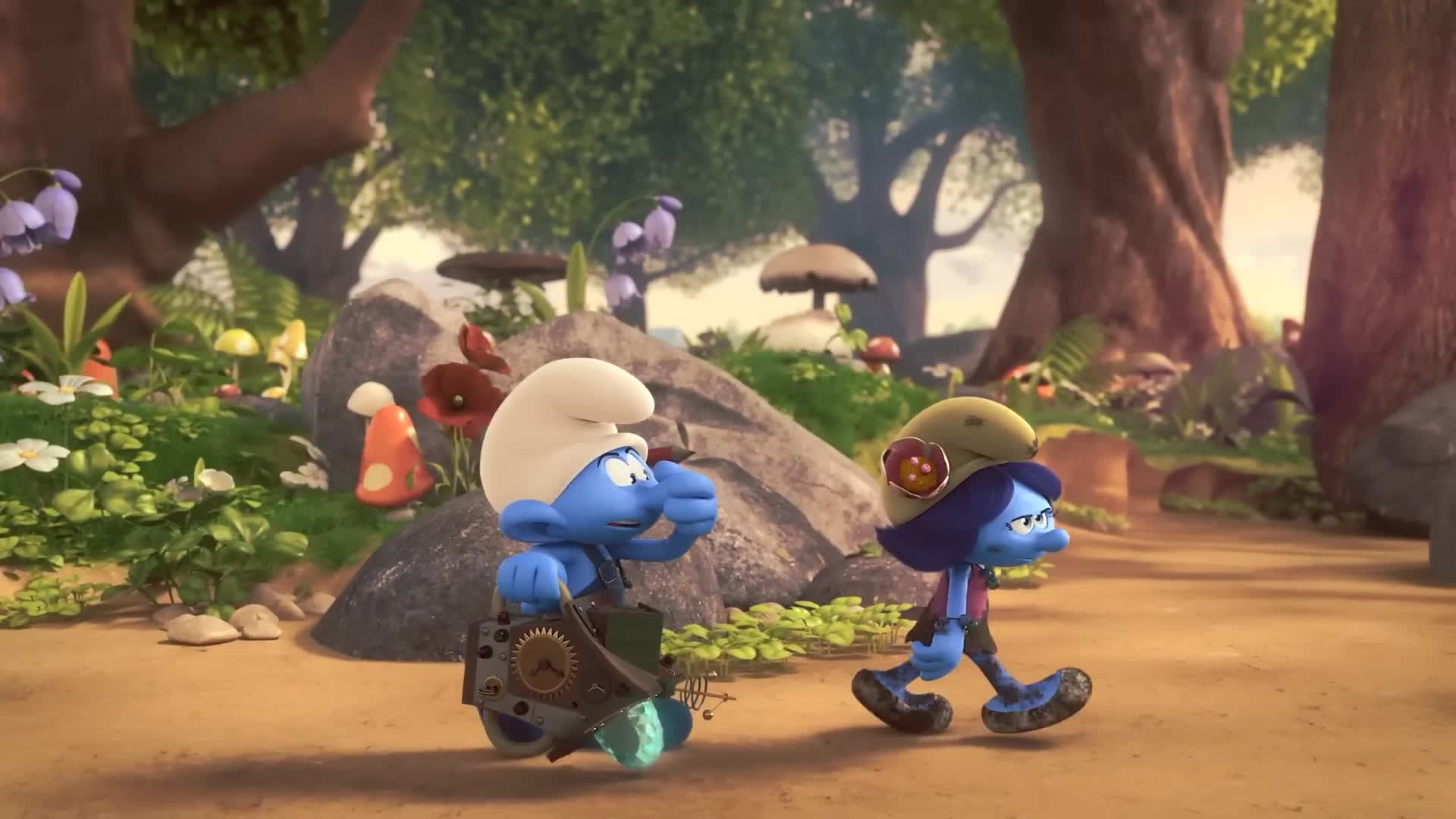 אנחנו נלכדים על ידי דרדסים איש המערות הדרדסים מדובב לכמה שפות