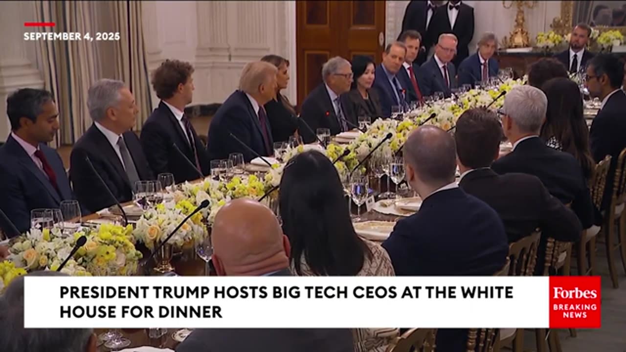 FULL REMARKS: Bill Gates Discusses Working With Trump On Global Health, Vaccines At Tech CEO Dinner